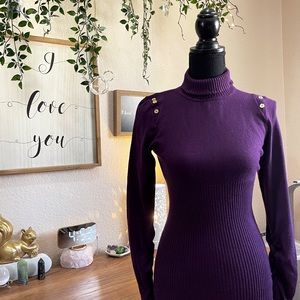 Purple turtleneck
